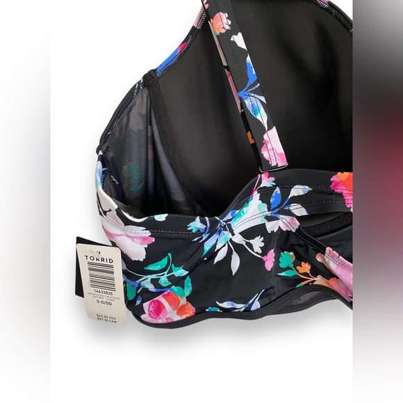 Torrid Underwire Halter Plunge Bikini Top Women’s Plus Size 5x D/DD - Picture 12 of 14